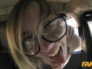 Fake Taxi Teen gets taxi facial in car park