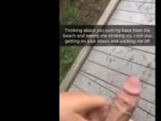 stroking my thick cock in public