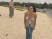 she nakes on the beach