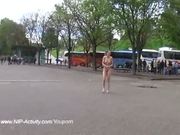 Nadine - Naked Chick Has Fun In Public Streets
