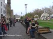 Crazy Tanja nude in public