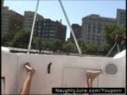 BOATING BJ â€“ NAKED IN PUBLIC NIP CUM SWALLOWING