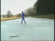 Spandex Katherina strip in snow 