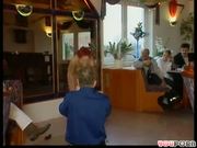 Redhead dancing / double blowjob