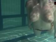 Anna Siskina hot teen with big tits in the pool