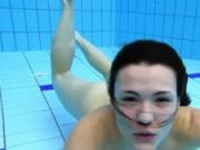 Alone in the public pool completely naked babes from Russia