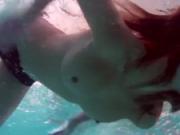 Sexy underwater redhead Nikita Vodorezova