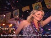 Masked Party Girls Get Naked & Make Out At Mardi Gras