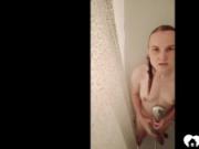 Hot teen taking a shower