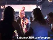 Male Stripper party girls suck cock