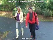 Real sexy blonde mature fucked in tight ass