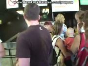 Russian mature in outdoor threesome party