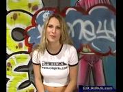 Blond fucks herslef with her dildo