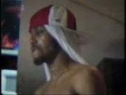 Hot gangster guy strokes it for us