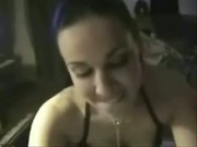 Hot babe sucking husband's cock (part 1)