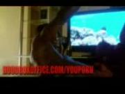 She sucks slups chokes and mouth fucks long dick