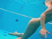 Russian cute babe Avenna is lonely in the pool