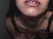 Kyoko Izumi gives good blowjob at toilet and gets cum in mouth