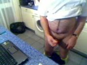 wanking with cum
