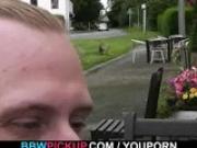 BBW tourist is dicked in the public restroom