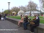 Tanja - Naked Babe Has Fun In Public Streets