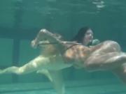 Underwater acrobatics lesbians Irina Barna and Anna Feher