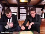 Glamkore - Brunette Euro babe in DP threesome