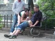 18 y.o. CUTIE in a STREET ACTION threesome Part 1