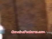 HUGE black dildo masturbation