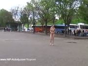 Naked chick in public streets