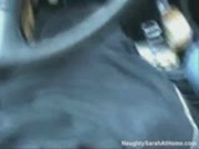 Hot chick deepthroat and swallow in public 