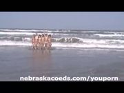 Teens Nude in Public on Beach