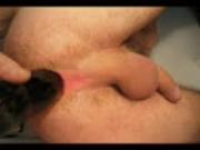 Gay amateur anal bottle dildo