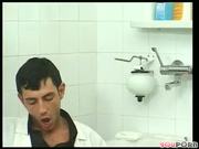 Showering with wet hot cum