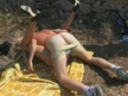 Horny Germans having sex outside