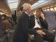 Sexy Stewardess Gives Handjob