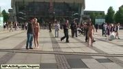 Linda & Agnes - Two girls naked in public streets