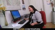 Chubby office girl gets pounded