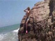 Lovely Lea on the beach...naked!