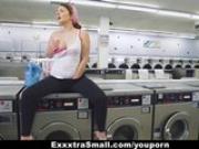 ExxxtraSmall - Petite Teen Fucked in Laundromat