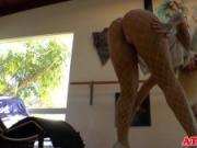 Ass gaping babe plays with toys