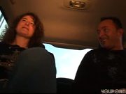 Brunette doesn't mind trading sex for a ride home