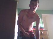 Fit English Chav Shows Me His Fat Cock on Webcam