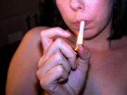sexy smoking girl plays with pussy!!!