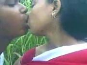 JUNGLE ME DESI SCHOOl girl BIG BOOBS PRESSING IN HER BF.