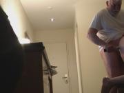 Young ass deflowered by old man on hidden cam in motel room