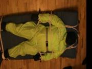 Slave is in the waterproof suit