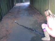 Sexy Girl Gushing In Alley