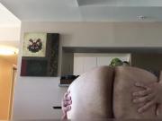 Chubby Shaking his ass on a chair