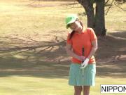 Teen golfer gets her pink pounded on the green!